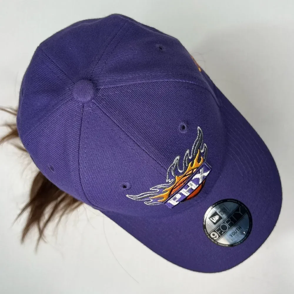 New Era Youth Adjustable 9Forty Phenix Suns Basketball Purple Textile Cap